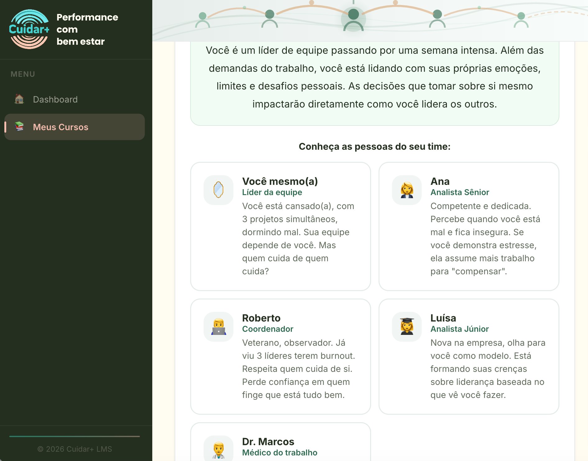 Game — apresentação do cenário