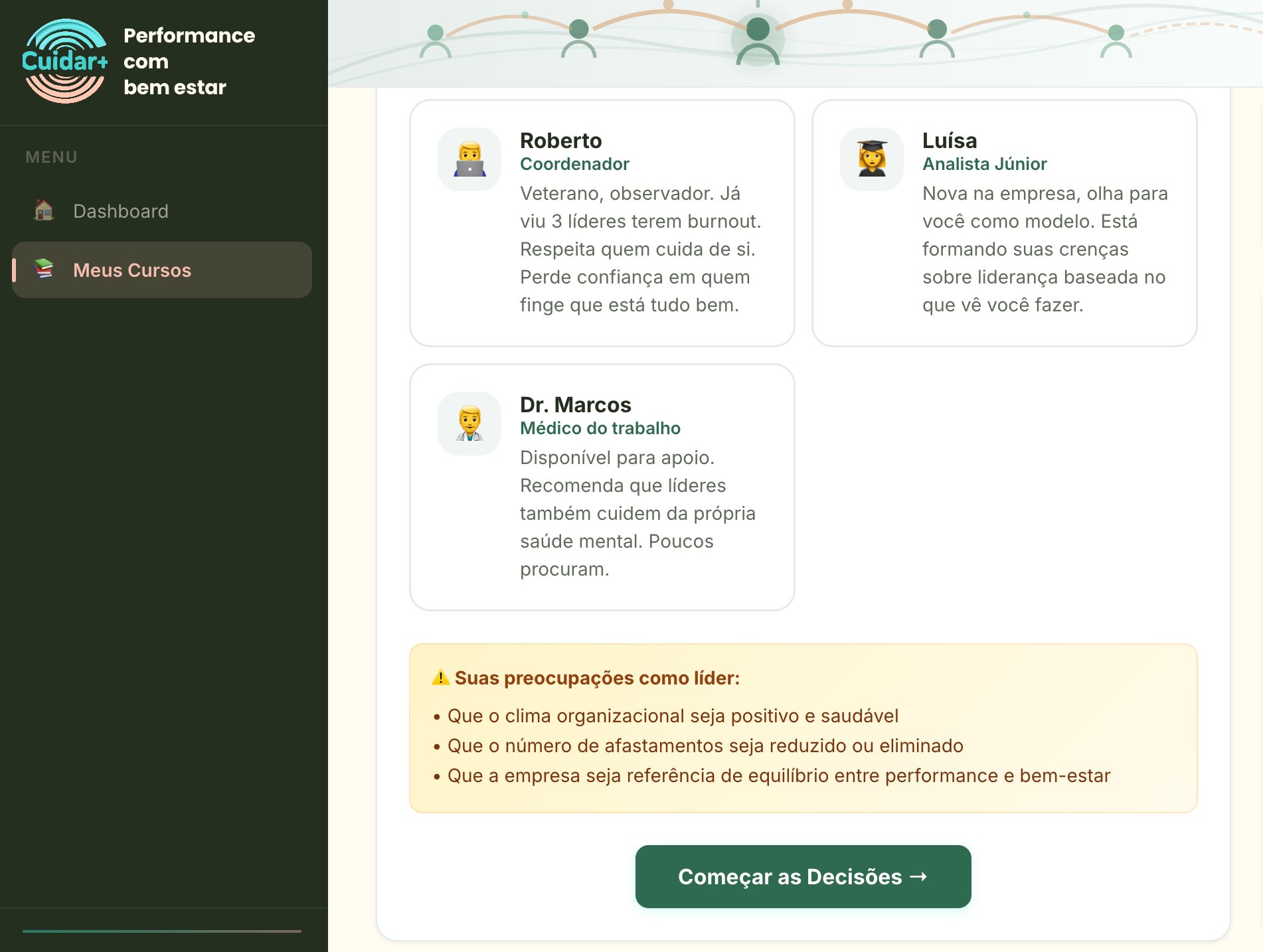 Game — personagens do cenário