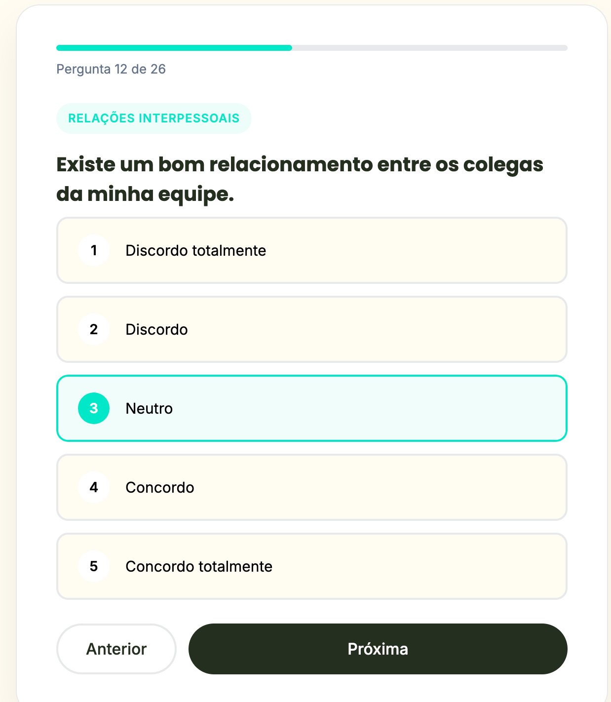 Diagnóstico — pergunta relações